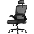 Fauteuil de Bureau Ergonomique en Acier, Finition Noir