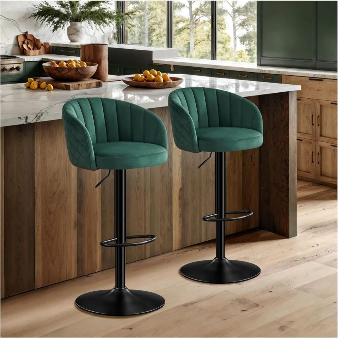 Tabouret de Bar en Velours, Resistance 150 kg
