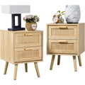 Table d'Appoint en Bois Massif, Finition Naturel