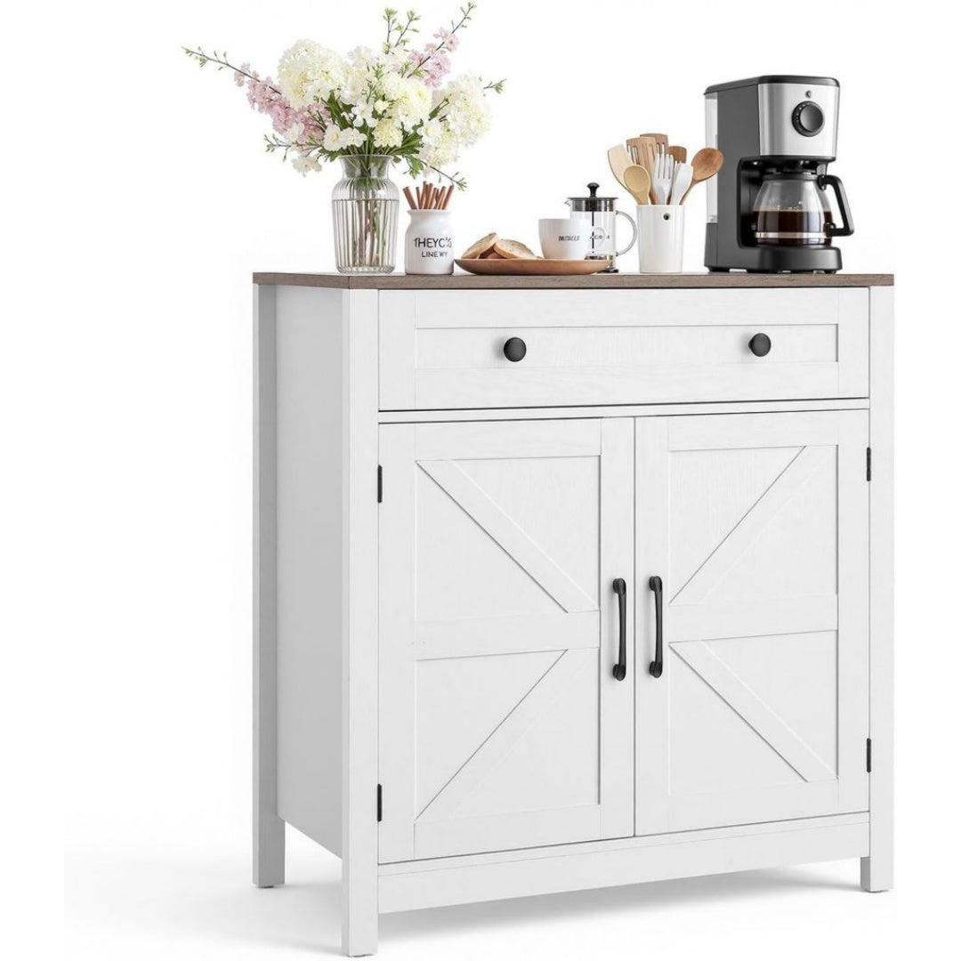 Meuble de Rangement en MDF, Finition Blanc