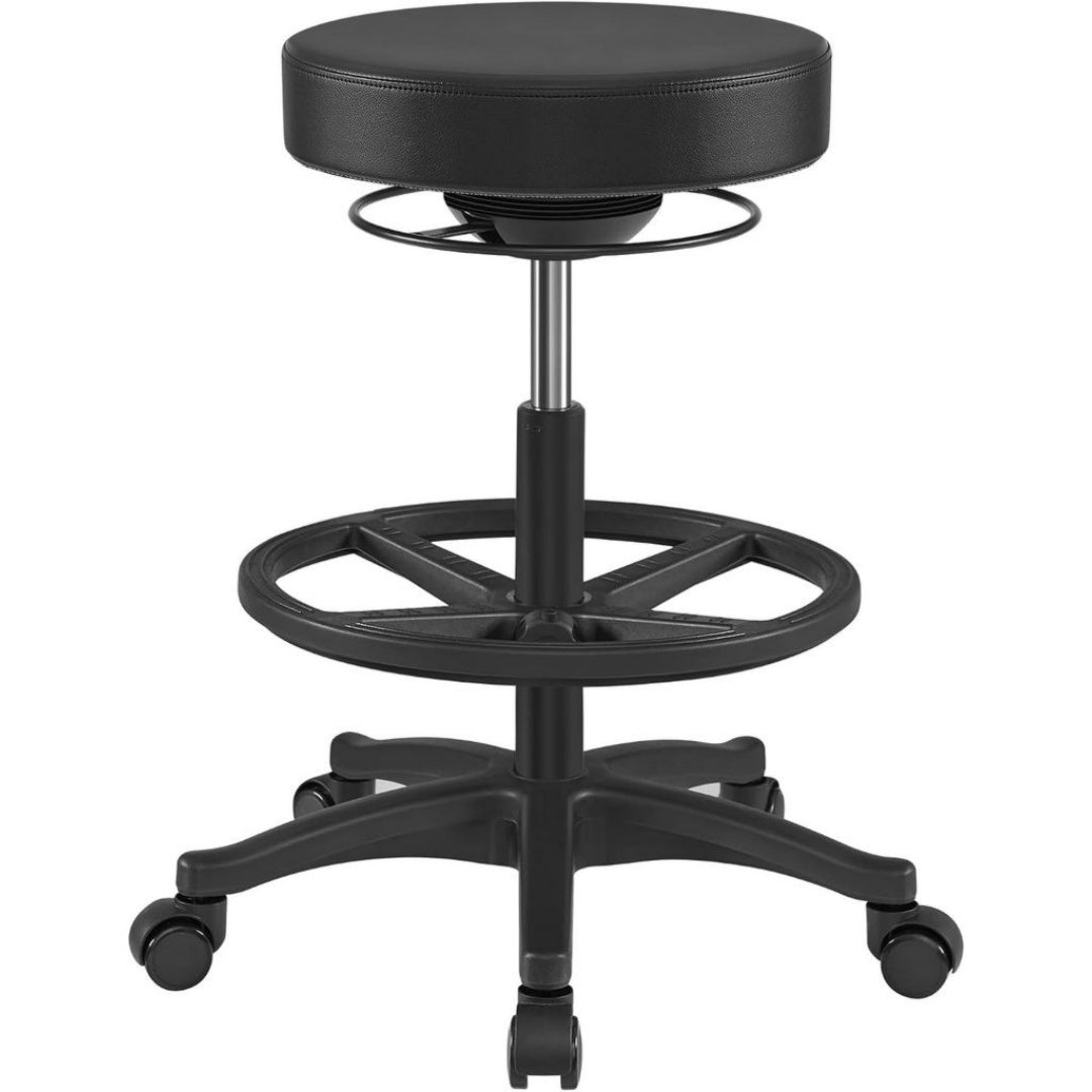 Tabouret en Polyester, Finition Noir