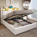 Lit Coffre avec Rangement en Metal, Finition Gris