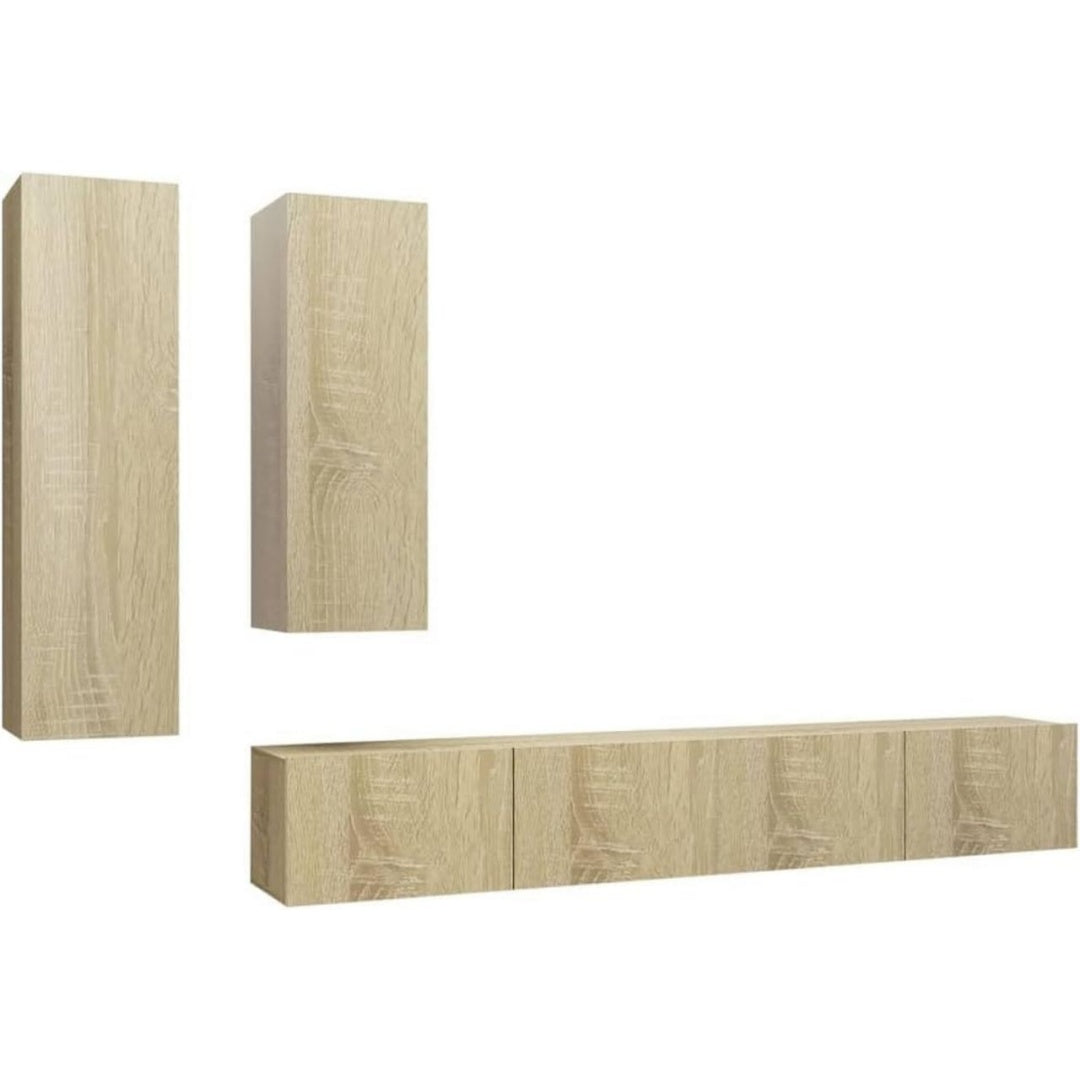 Meuble TV Chene en Bois d'Ingenierie